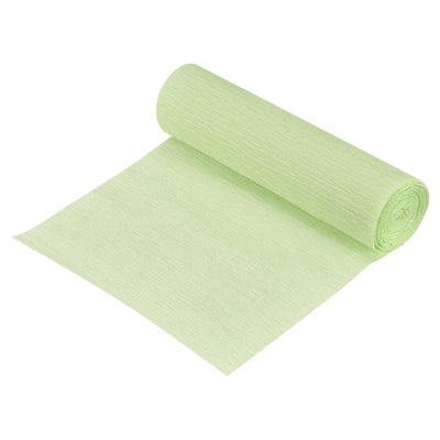 Harfington Crepe Paper Roll Crepe Paper Decoration 8.2ft Long 5.9 Inch Wide, Light Green