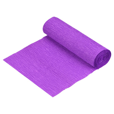 Harfington Crepe Paper Roll Decoration 8.2ft Long 5.9 Inch Wide, Violet Pack of 5