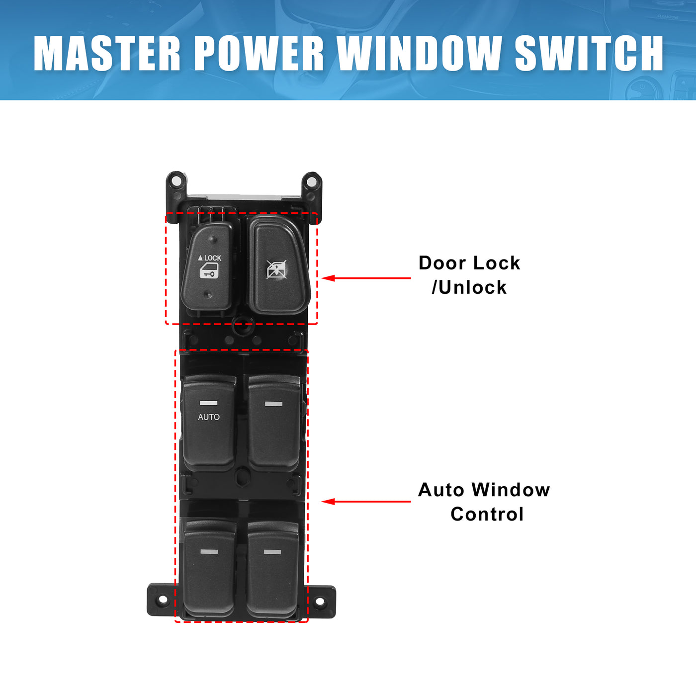 X AUTOHAUX Power Window Switch Driver Side Power Window Master Control Switch 93570-3K600 Replacement for Hyundai Sonata 2008-2010