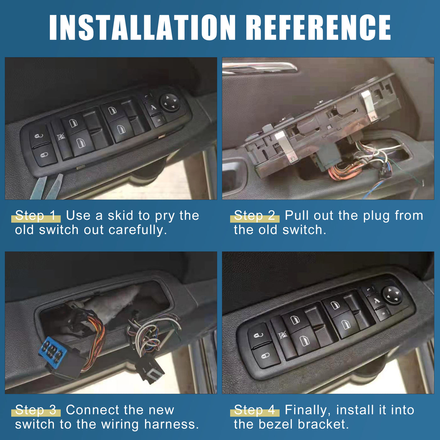 X AUTOHAUX Power Window Switch Driver Side Power Window Master Control Switch 93570-3K600 Replacement for Hyundai Sonata 2008-2010