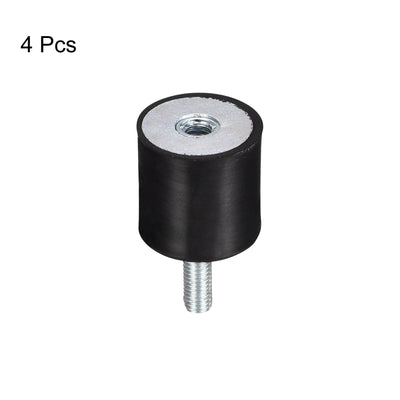 Harfington Uxcell 4 Stück Gummihalterungen M5 Stecker/Buchse Vibrationsisolator Stoßdämpfer D20mmxH20mm