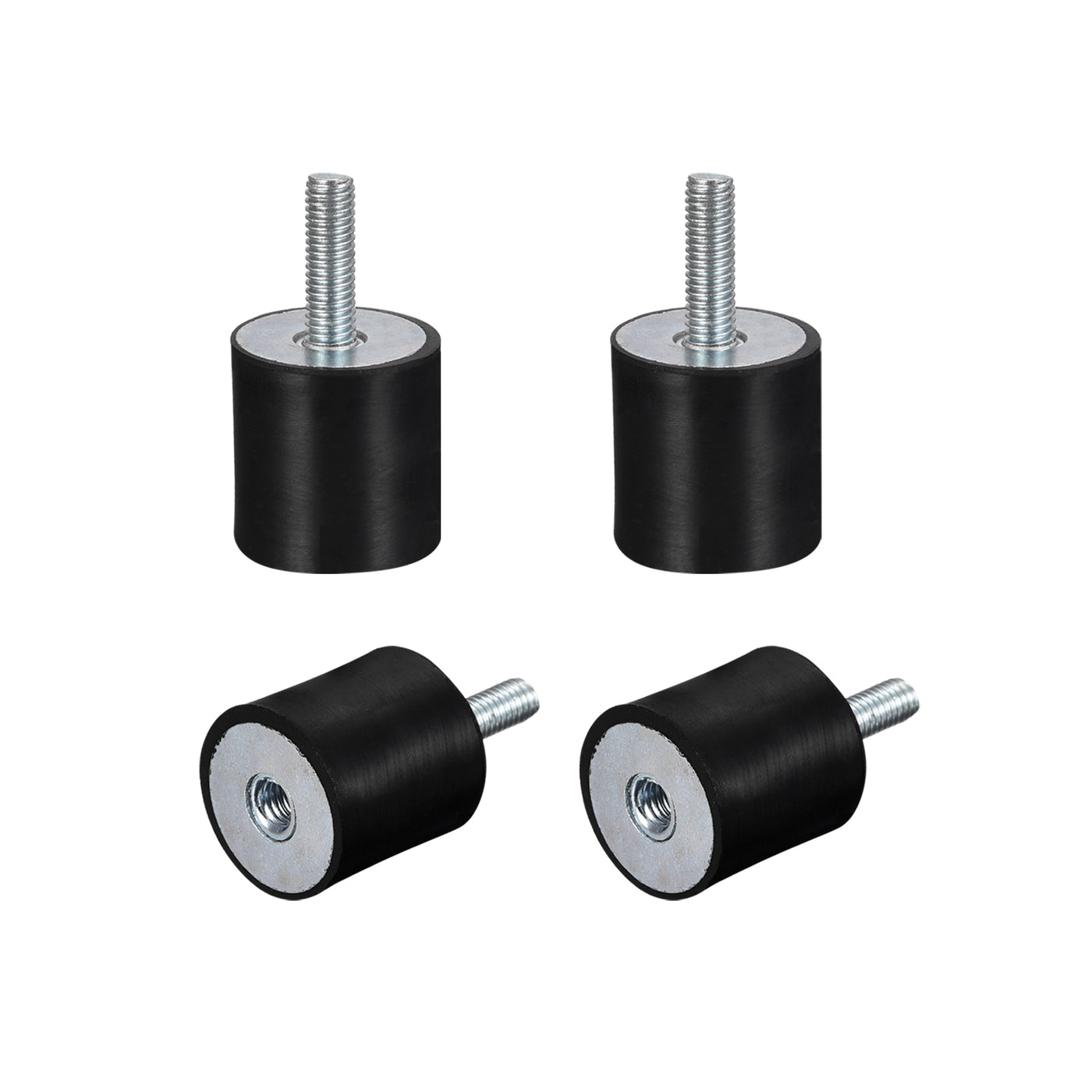 uxcell Uxcell 4 Stück Gummihalterungen M5 Stecker/Buchse Vibrationsisolator Stoßdämpfer D20mmxH20mm