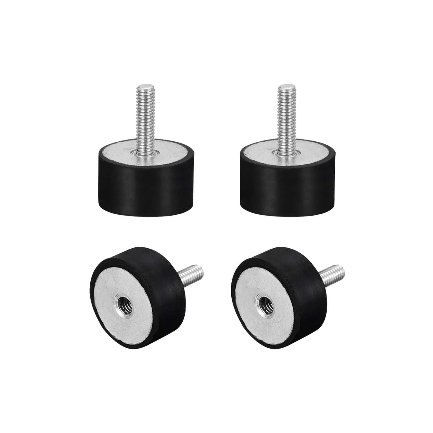 uxcell Uxcell 4 Stück Gummihalterungen M6 Stecker/Buchse Vibrationsisolator Stoßdämpfer D20mmxH10mm