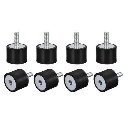 uxcell Uxcell 8 Stück Gummihalterungen M6 Stecker/Buchse Vibrationsisolator Stoßdämpfer D25mmxH20mm