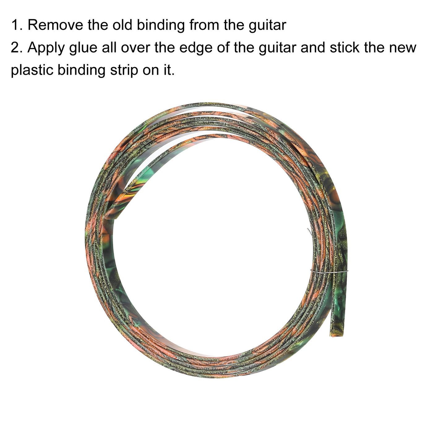 Harfington Plastic Binding Purfling Strip 1650x3x1.5mm for Guitar Green Pink 2 Pack