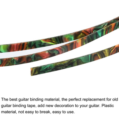 Harfington Plastic Binding Purfling Strip 1650x3x1.5mm for Guitar Green Pink 2 Pack