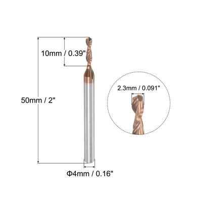 Harfington Uxcell Titanium Coated Carbide Straight Shank Twist Drill Bit