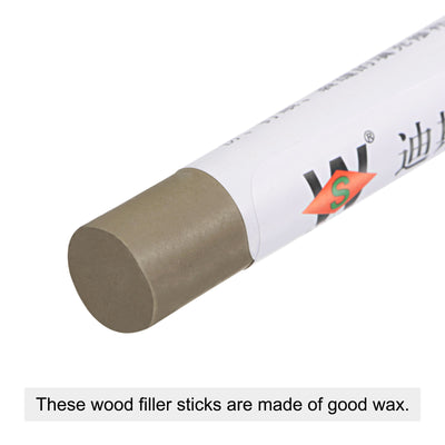 Harfington Uxcell Wood Wax Filler Stick, Furniture Crayons Touch Up Repair Pens, Light Grey