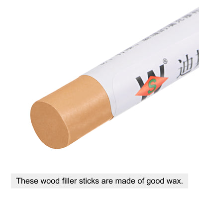 Harfington Uxcell Wood Wax Filler Stick, Furniture Crayons Touch Up Repair Pens, Pink Khaki