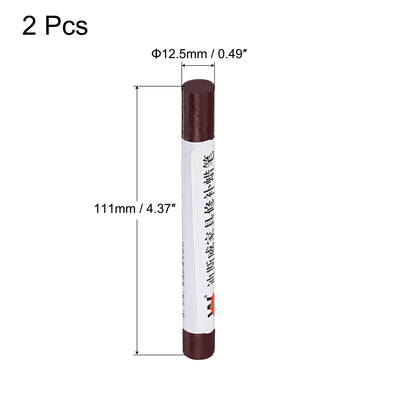 Harfington Uxcell Wood Wax Filler Stick, Furniture Crayons Touch Up Repair Pens, Red Brown, 2Pcs