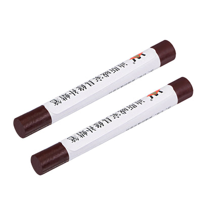 Harfington Uxcell Wood Wax Filler Stick, Furniture Crayons Touch Up Repair Pens, Red Brown, 2Pcs