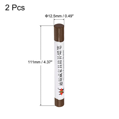 Harfington Uxcell Wood Wax Filler Stick, Furniture Crayons Touch Up Repair Pens, Brown, 2Pcs