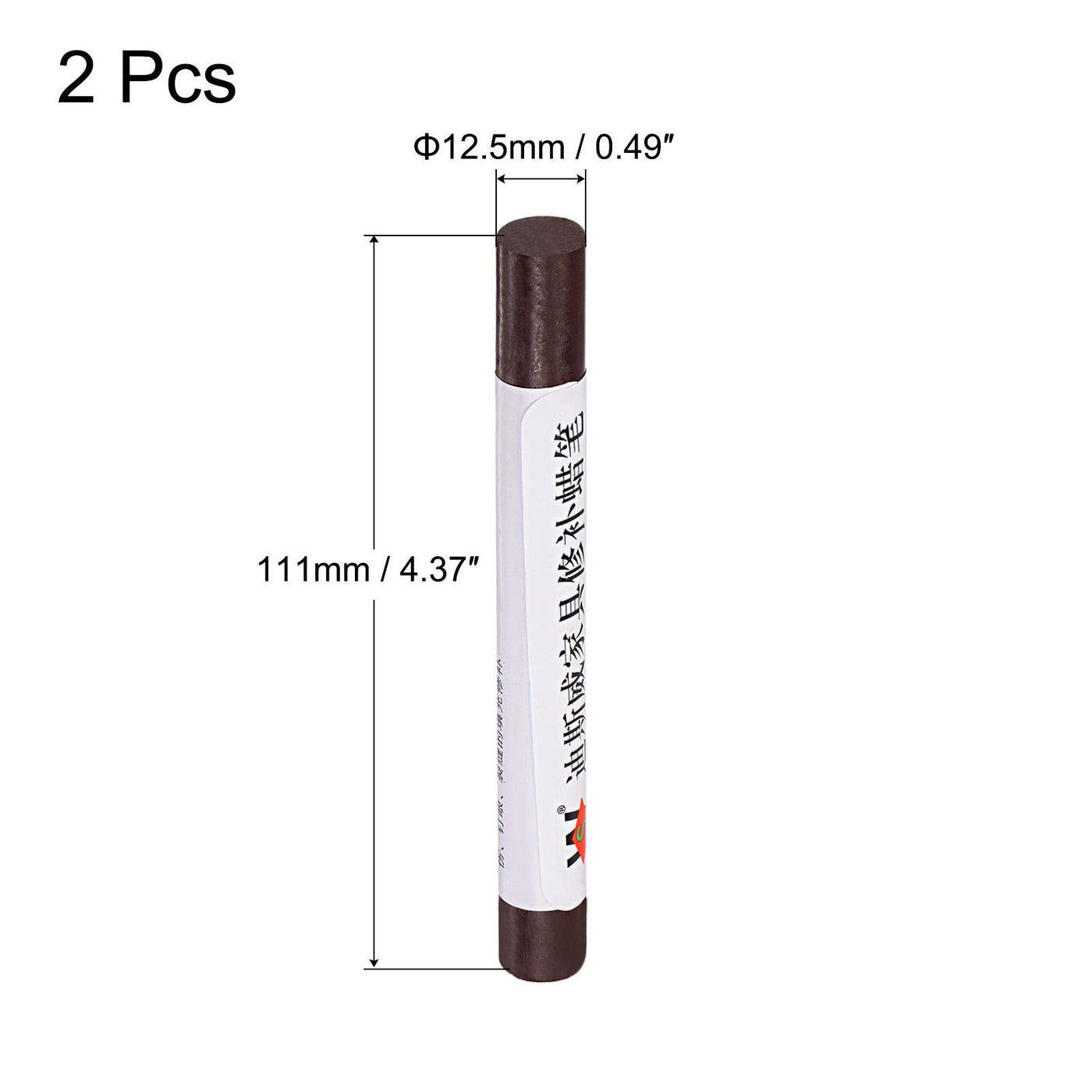 uxcell Uxcell Wood Wax Filler Stick, Furniture Crayons Touch Up Repair Pens, Deep Brown, 2Pcs