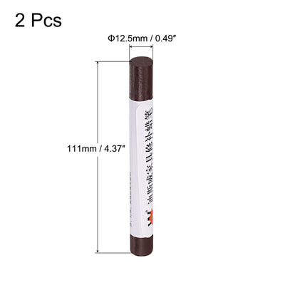 Harfington Uxcell Wood Wax Filler Stick, Furniture Crayons Touch Up Repair Pens, Deep Brown, 2Pcs