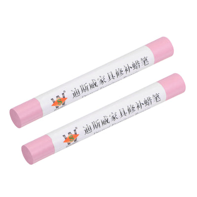 Harfington Uxcell Wood Wax Filler Stick, Furniture Crayons Touch Up Repair Pens, Pale Pink, 2Pcs