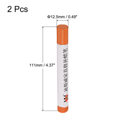 Harfington Uxcell Wood Wax Filler Stick, Furniture Crayons Touch Up Repair Pens, Orange, 2Pcs