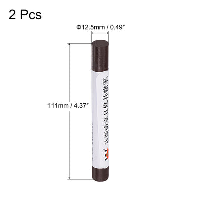 Harfington Uxcell Wood Wax Filler Stick, Furniture Crayons Touch Up Pens, Dark Red Brown, 2Pcs