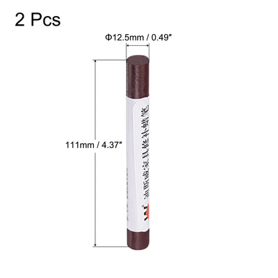 Harfington Uxcell Wood Wax Filler Stick, Furniture Crayons Touch Up Pens, Light Red Brown, 2Pcs