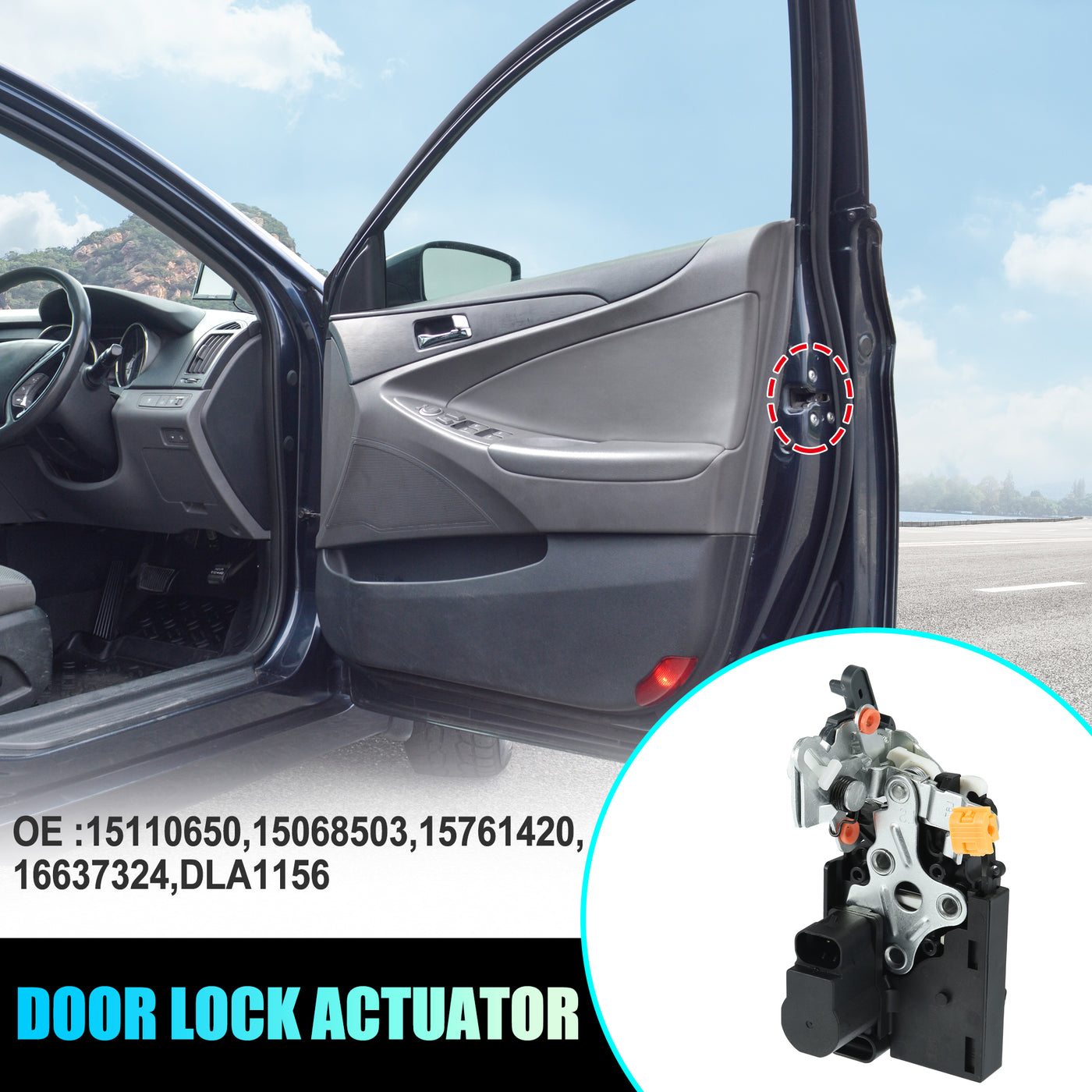 X AUTOHAUX 15110650 Rear Right Side Door Lock Latch Actuator W/o Keyless Entry for Cadillac Escalade for Chevy Silverado for GMC Sierra 15761420