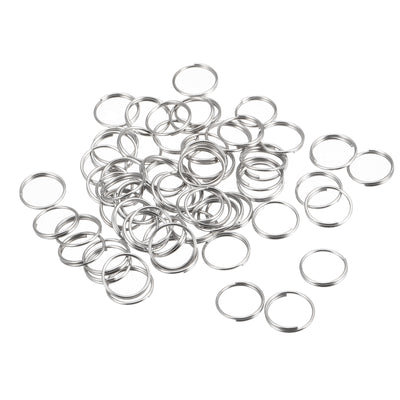 Harfington Uxcell Double Loops Split Rings, Small Round Key Ring Parts for DIY Crafts Making