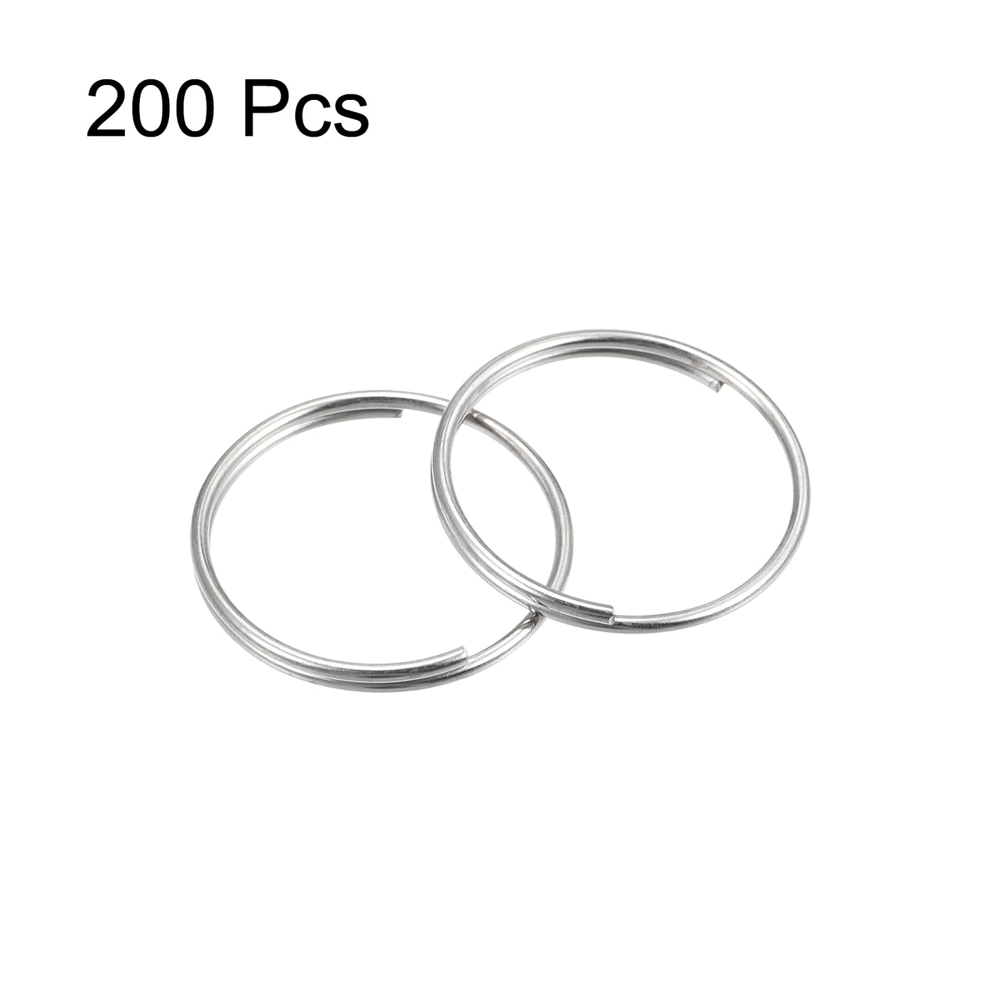 uxcell Uxcell Double Loops Split Rings, Small Round Key Ring Parts for DIY Crafts Making