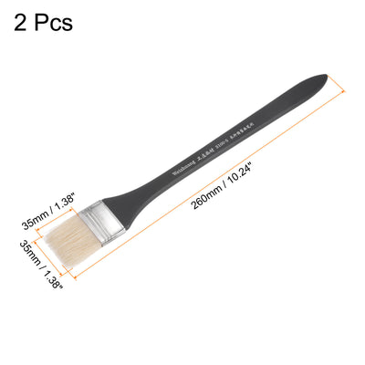 Harfington Uxcell 2Stk. 1,4" breiter kleiner Pinsel Naturborsten und Holzgriff Malwerkzeug