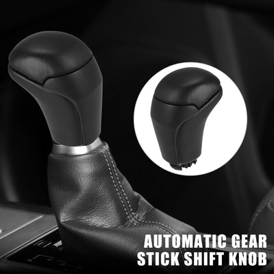 Harfington Car Auto Automatic Gear Stick Shift Knob for Toyota Highlander 2014-2019 Tacoma TRD Sport 3.5L Black Faux Leather Black Wood Pattern