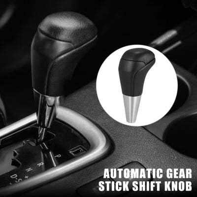 Harfington Car Auto Automatic Gear Stick Shift Knob for Toyota Land Cruiser 4Runner 2003-2021 for Tundra for Lexus LX Black Faux Leather Wood Pattern