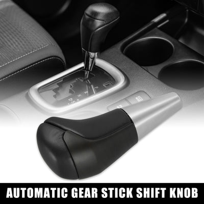 Harfington Car Auto Automatic Gear Stick Shift Knob for Toyota Land Cruiser 4Runner 2003-2021 for Tundra for Lexus LX Black Faux Leather Wood Pattern