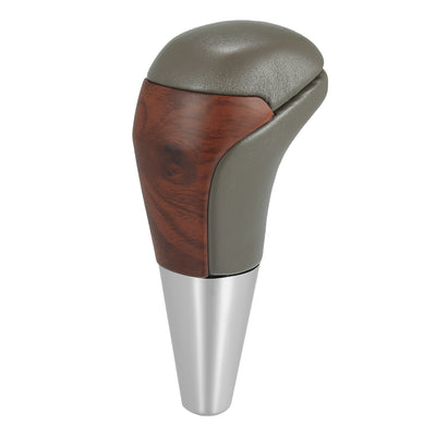 Harfington Car Auto Automatic Gear Stick Shift Knob for Toyota Land Cruiser 4Runner 2003-2021 for Tundra for Lexus LX Gray Faux Leather Wood Pattern