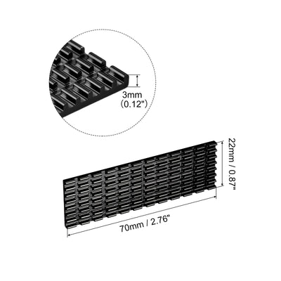 Harfington Aluminum Heatsink Self Adhesive with Notch for M.2 SSD