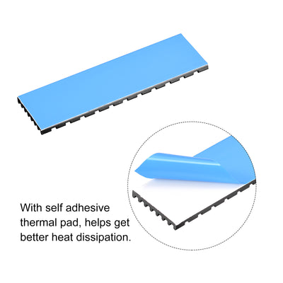 Harfington Aluminum Heatsink Self Adhesive with Notch for M.2 SSD