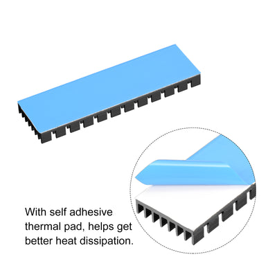 Harfington Aluminum Heatsink Self Adhesive with Notch for M.2 SSD