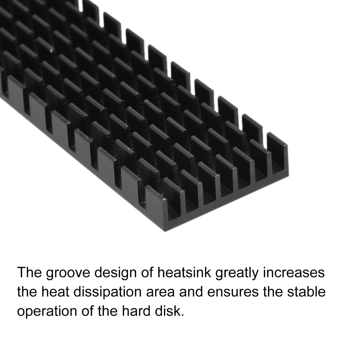 Harfington Aluminum Heatsink Self Adhesive with Notch for M.2 SSD