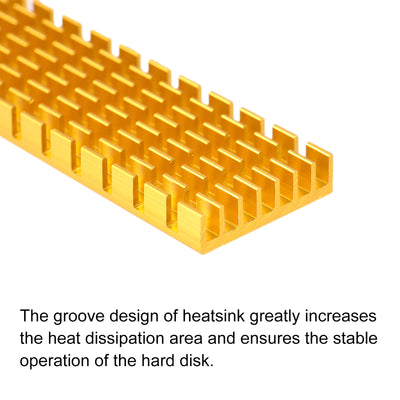 Harfington Aluminum Heatsink Self Adhesive with Notch for M.2 SSD