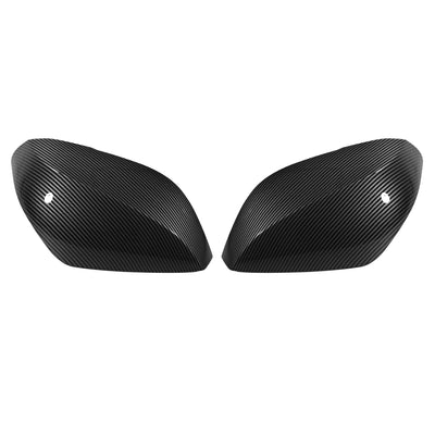 Harfington Pair Car Exterior Rear View Mirror Covers Cap Replacement for Infiniti Q50 Q60 Q70 QX30 2014-2021 Carbon Fiber Pattern