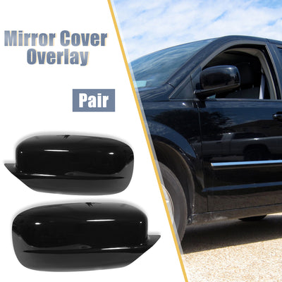 Harfington Exterior Door Mirror Cover Cap Overlay for Dodge Charger 2011-2021 for Chrysler 300 300C 2011-2022