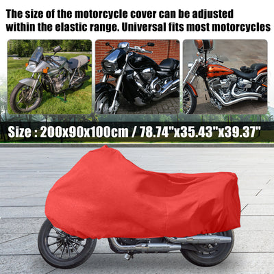 Harfington M Indoor Motorcycle Cover Elastic Dust-Proof Covers Motorbikes Cover Sun Snow Protector for Honda CB CBR for Kawasaki KX KLX Dirt Bikes Red