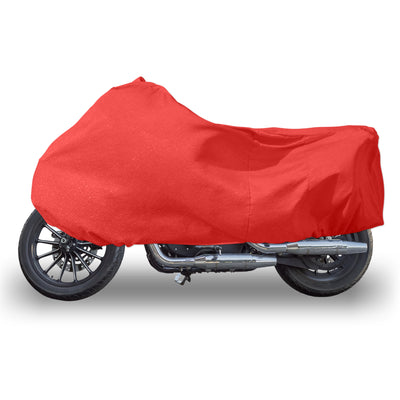 Harfington M Indoor Motorcycle Cover Elastic Dust-Proof Covers Motorbikes Cover Sun Snow Protector for Honda CB CBR for Kawasaki KX KLX Dirt Bikes Red