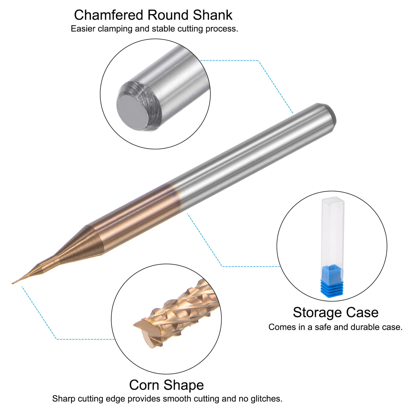 Harfington Titanium Coated Carbide End Mill Router Bits