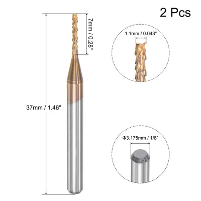 Harfington Titanium Coated Carbide End Mill Router Bits