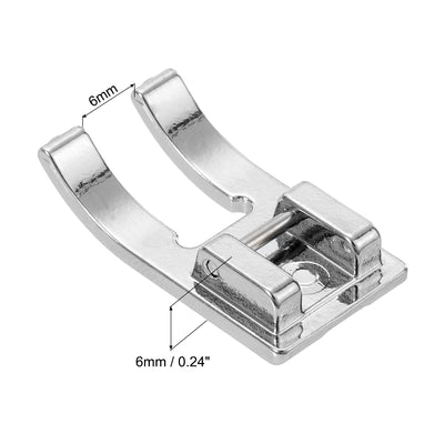 Harfington Uxcell Open Toe Foot Sewing Machine Foot Galvanized Iron Presser Foot 29x15mm, 2Pcs