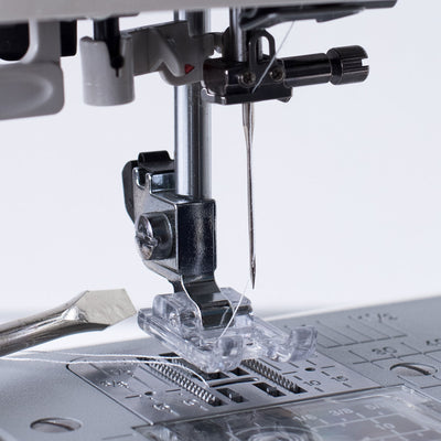 Harfington Uxcell Open Toe Foot Sewing Machine Foot PP Plastic Presser Foot 30x16mm, 2Pcs