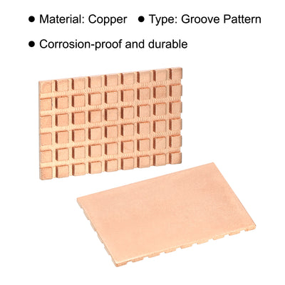 Harfington Copper Heatsink 40x26x1.5mm with Conductive Thermal Pads for Solid SSD Cooler