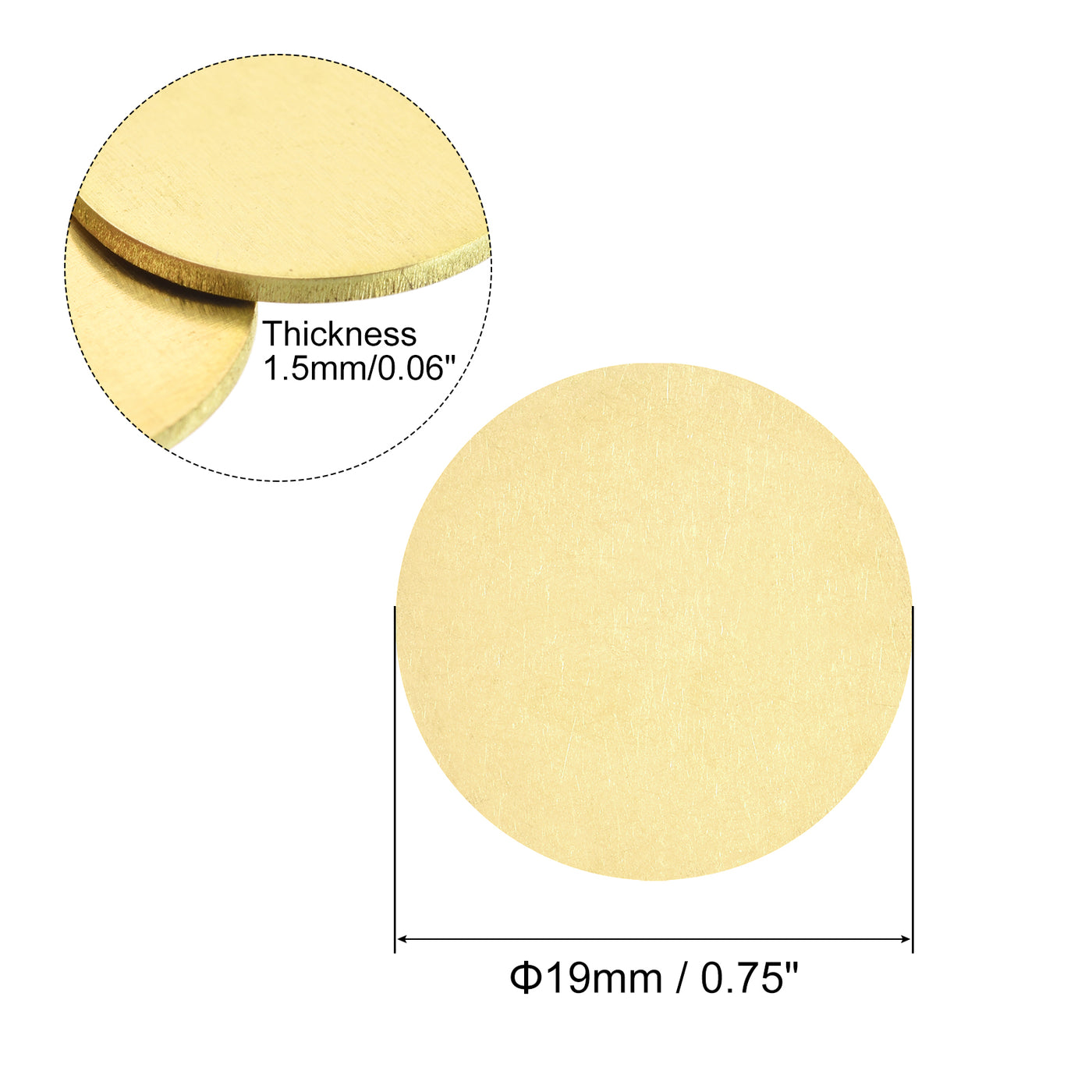 Harfington Stamping Blank Brass Round DIY Tags, for Decoration