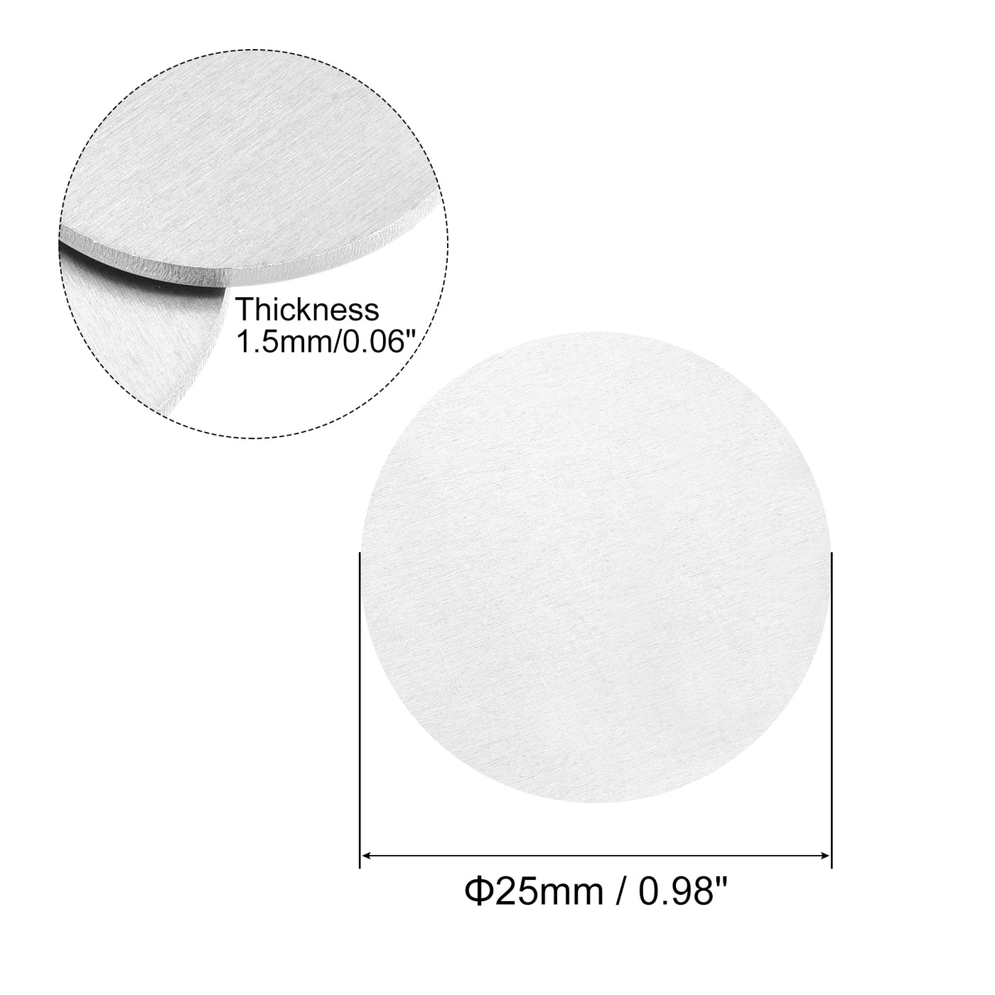 Harfington Stamping Blank Aluminium Round DIY Tag, for Craft Decoration