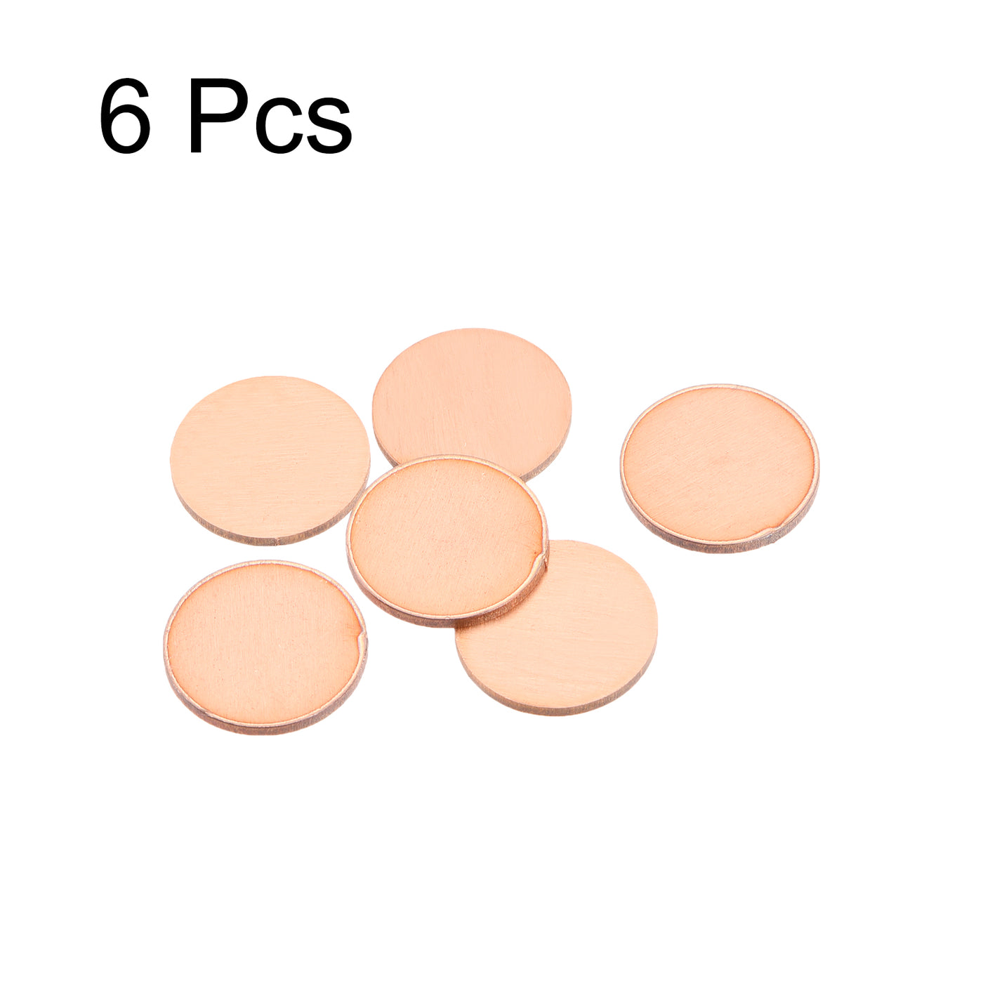 Harfington Stamping Blank Copper Round DIY Tags, 19mm/0.75" for Craft Decoration, Pack of 6