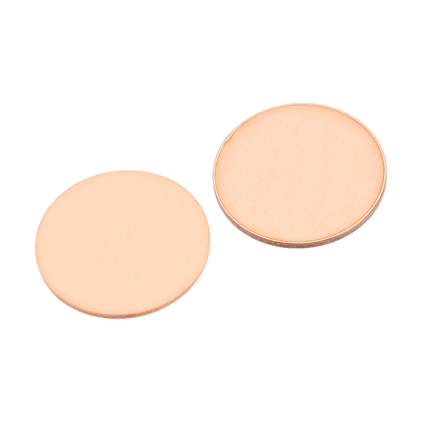 Harfington Stamping Blank Copper Round DIY Tags, 32mm/1.26" for Craft Decoration, Pack of 2