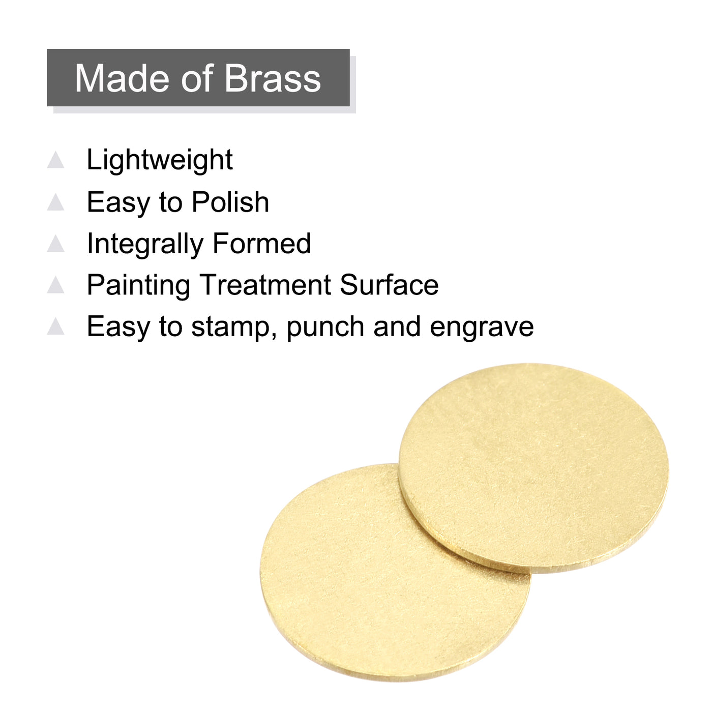 Harfington Brass Stamping Blank, Metal DIY Tag for Craft, Pendant Decoration