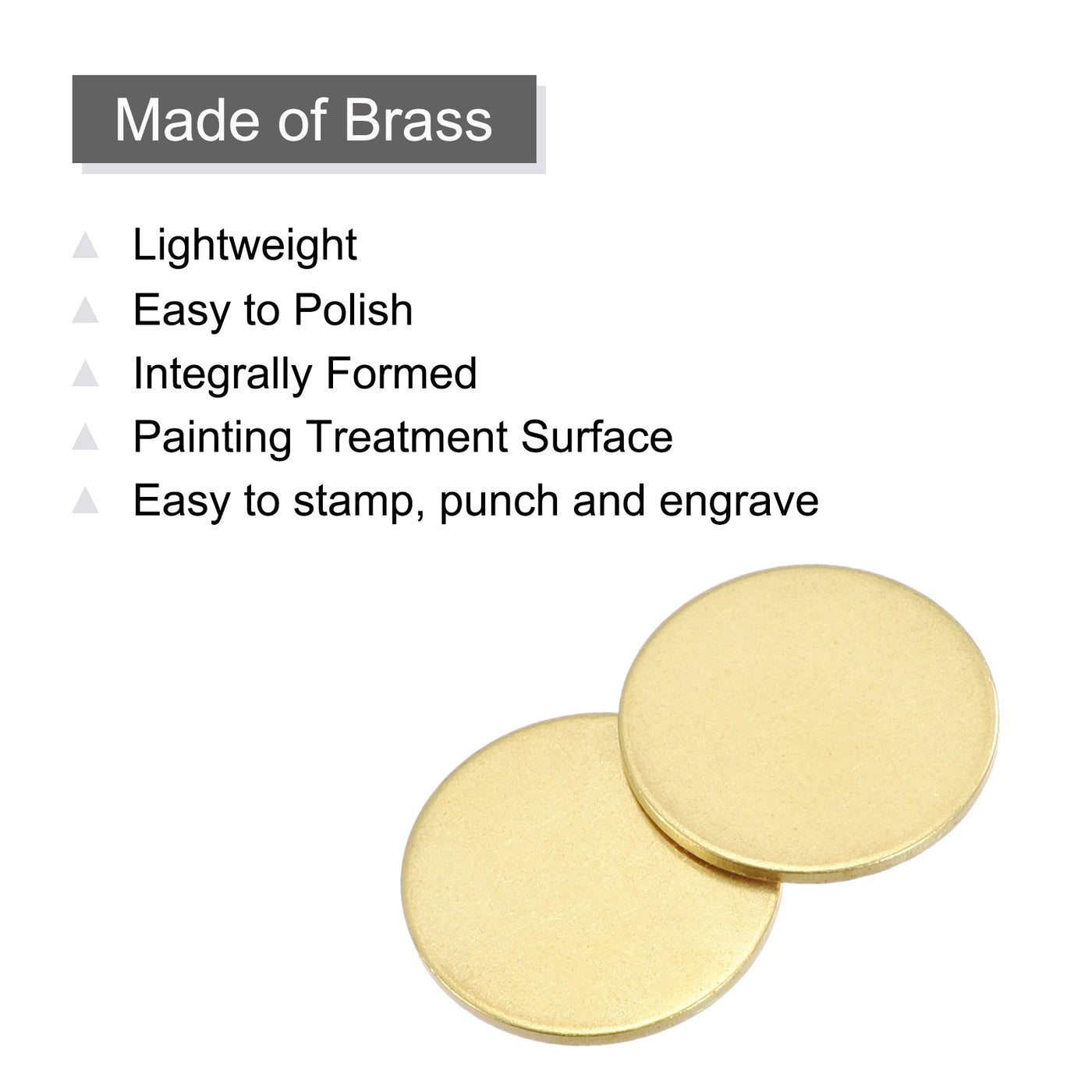 Harfington Brass Stamping Blank Round Metal DIY Tag for Craft, Pendant Decoration